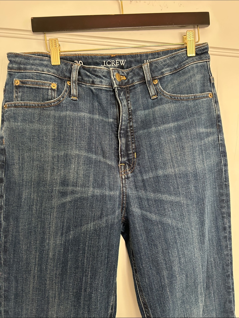 J. Crew Blue Skinny Flare Jeans - Picture 6 of 9